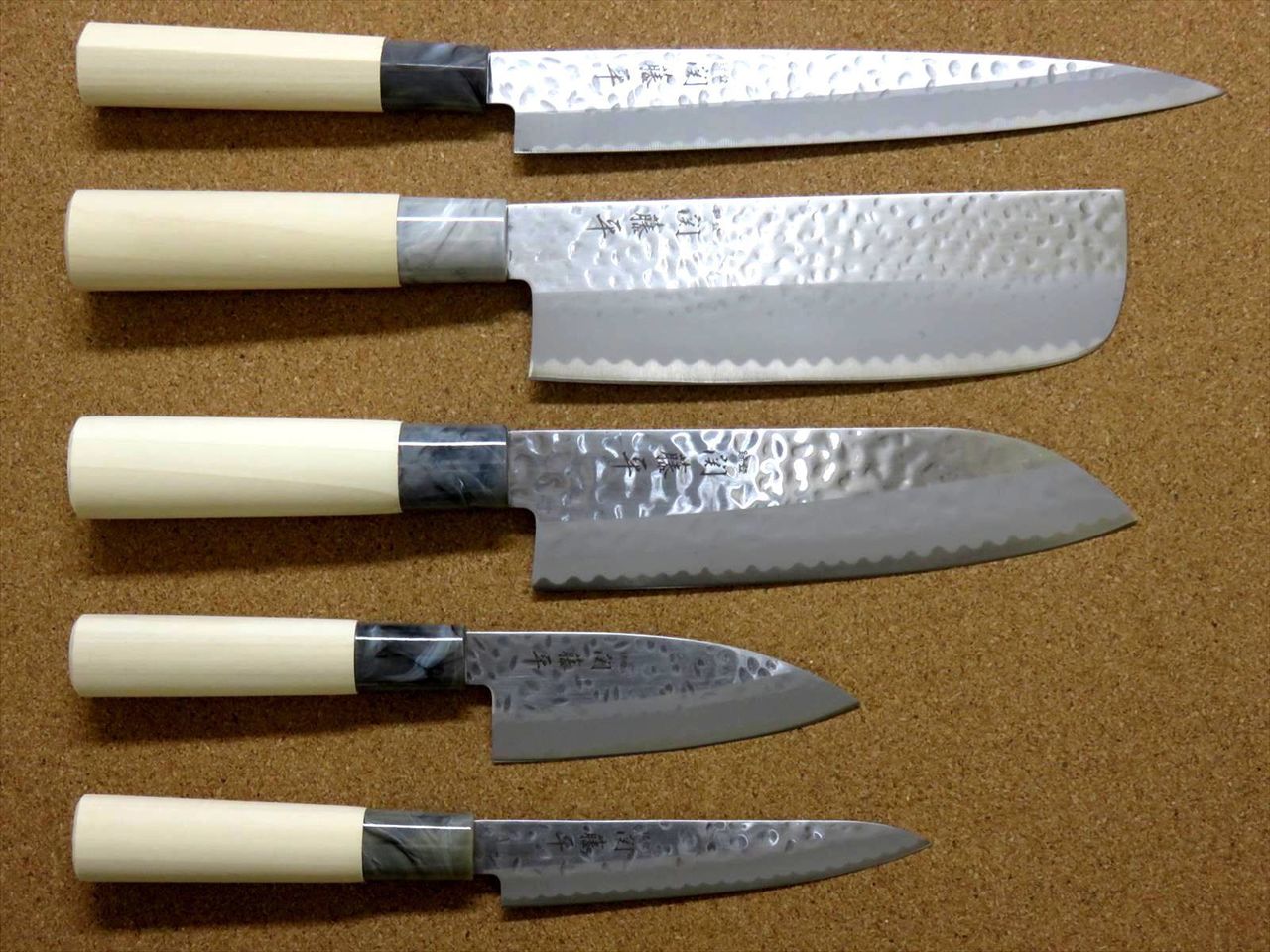 Japanese Yaxell SEKI TOBEI Knife 5 sets Sashimi Nakiri Santoku Fish Paring JAPAN