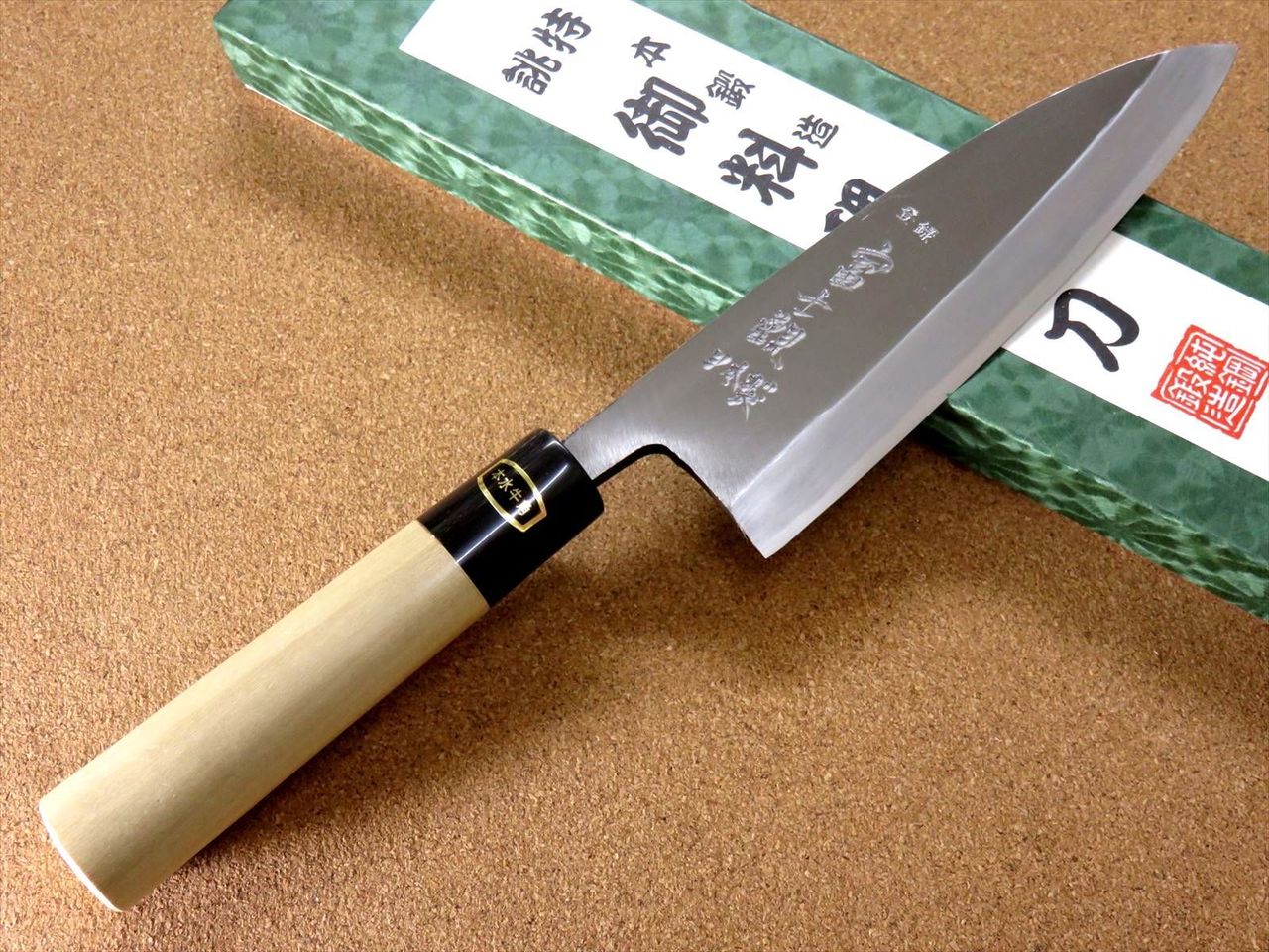 Japanese Kitchen Deba Knife 170mm 6.7 inch White Steel Shirogami #3 SEKI JAPAN