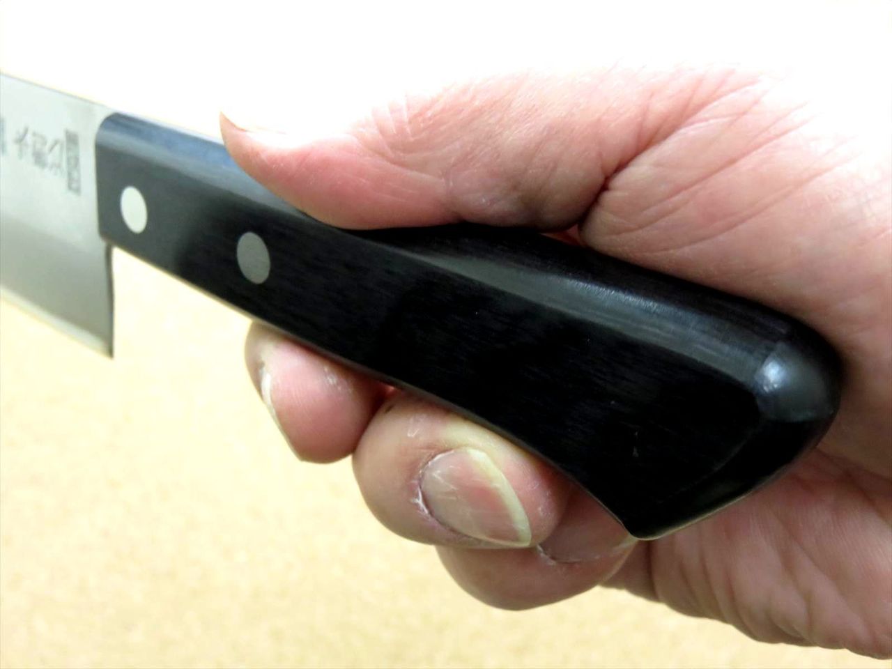 Japanese Kanetsune Kitchen Nakiri Vegetable Knife 6.5" Carbon 3 layer SEKI JAPAN