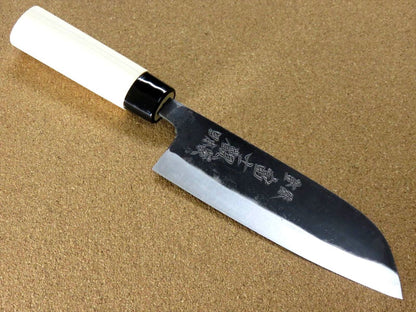 Japanese Kitchen Santoku Knife 160mm 6.3 inch Kuro-Uchi Blue Steel #2 SEKI JAPAN