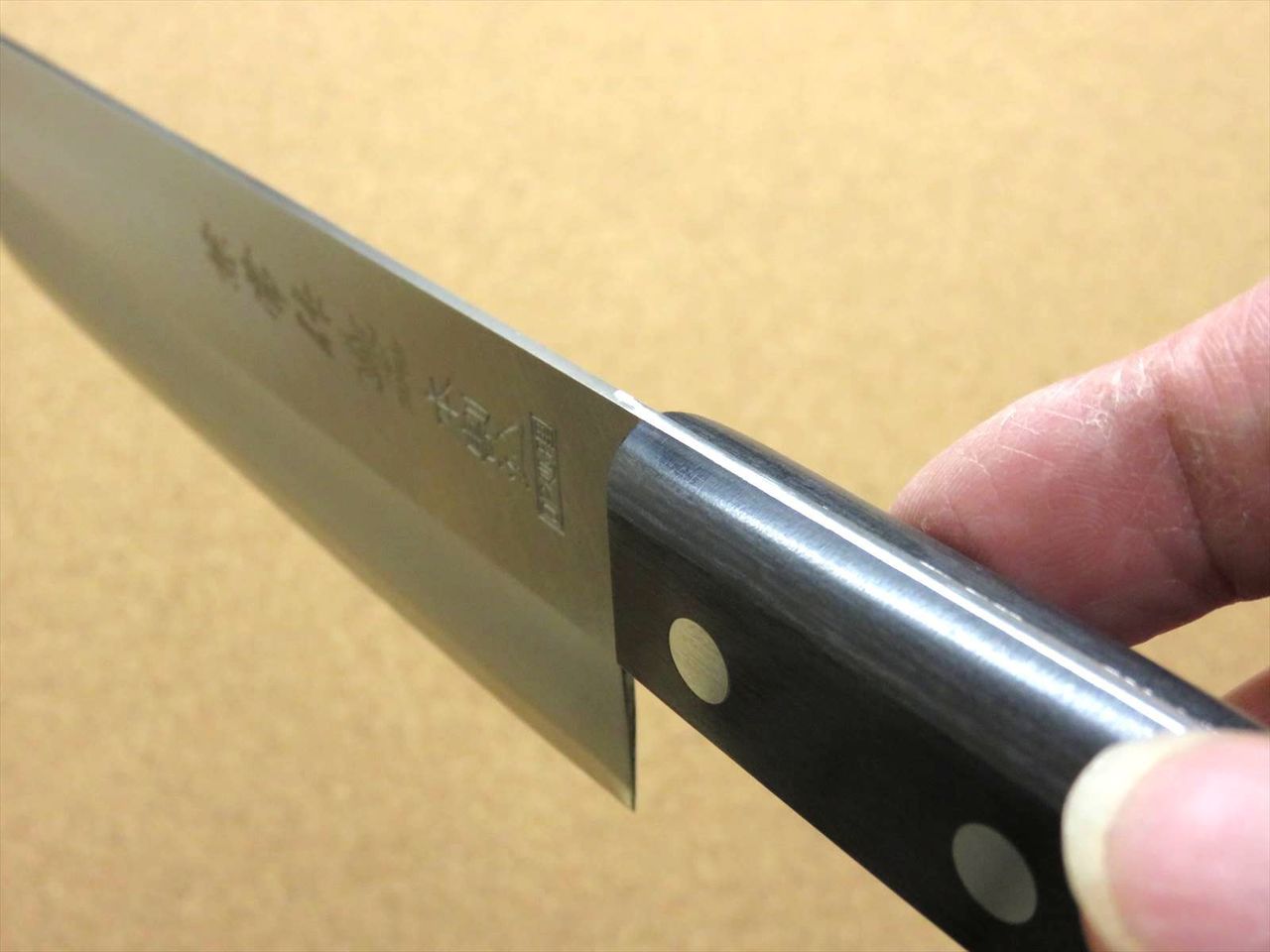 Japanese Kanetsune Kitchen Nakiri Vegetable Knife 6.5" Carbon 3 layer SEKI JAPAN