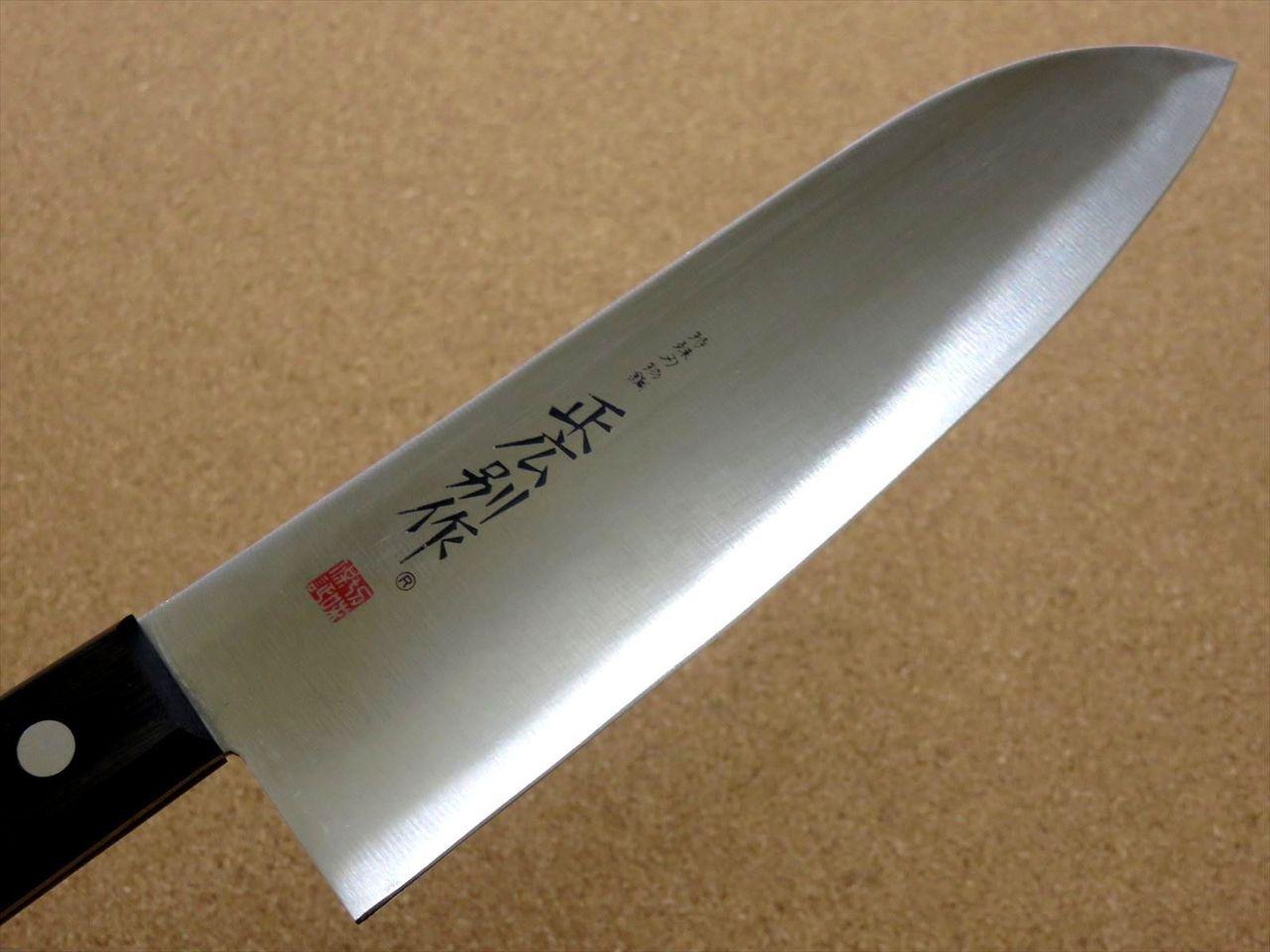 Japanese Masahiro Kitchen Santoku Knife 6.7" Molybdenum Carbon Steel SEKI JAPAN