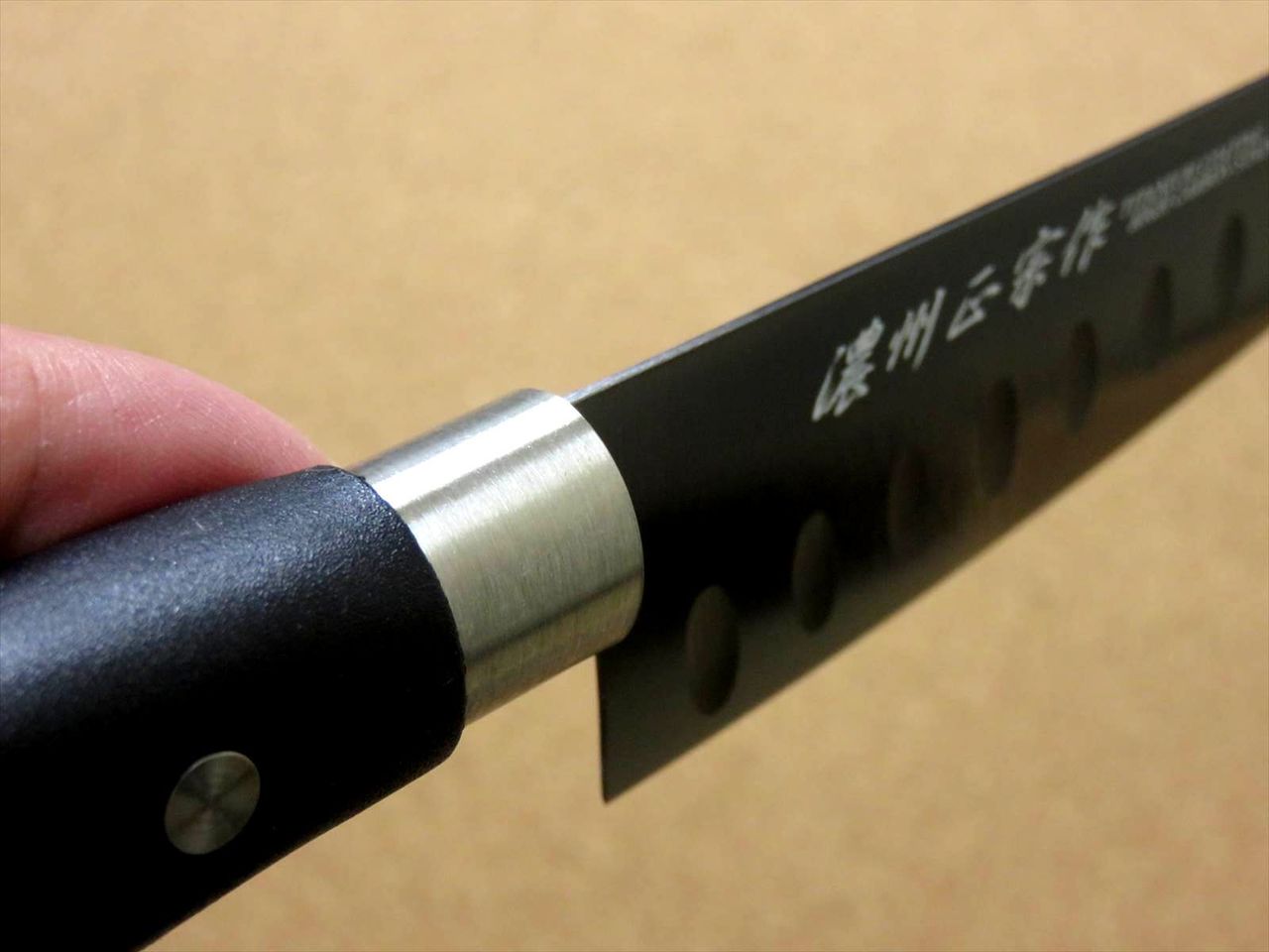 Japanese Masamune Kitchen Dimple Utility Knife 5.1" Titanium Coating SEKI JAPAN