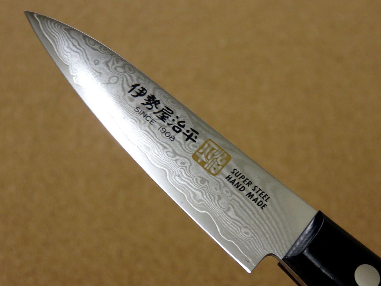 Japanese SETO ISEYA-G Kitchen Fruit Paring Knife 3.0" VG-10 Damascus SEKI JAPAN