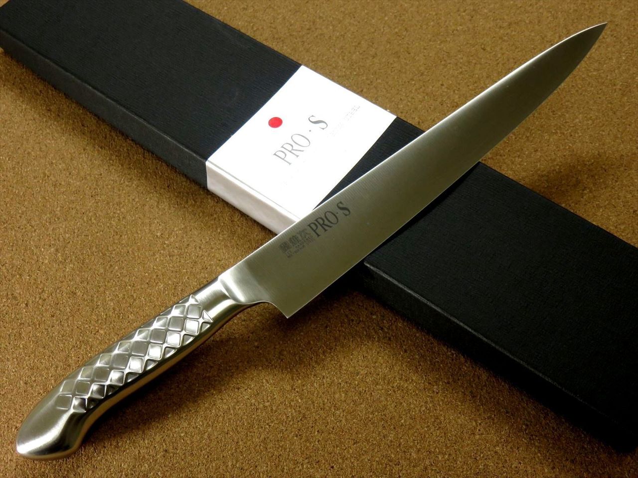 Japanese PRO-S Kitchen Sujihiki Slicing Knife 9.4" Stainless Handle SEKI JAPAN