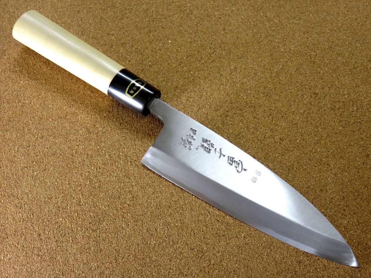 Japanese Kitchen Deba Knife 170mm 6.7 inch White Steel Shirogami #3 SEKI JAPAN