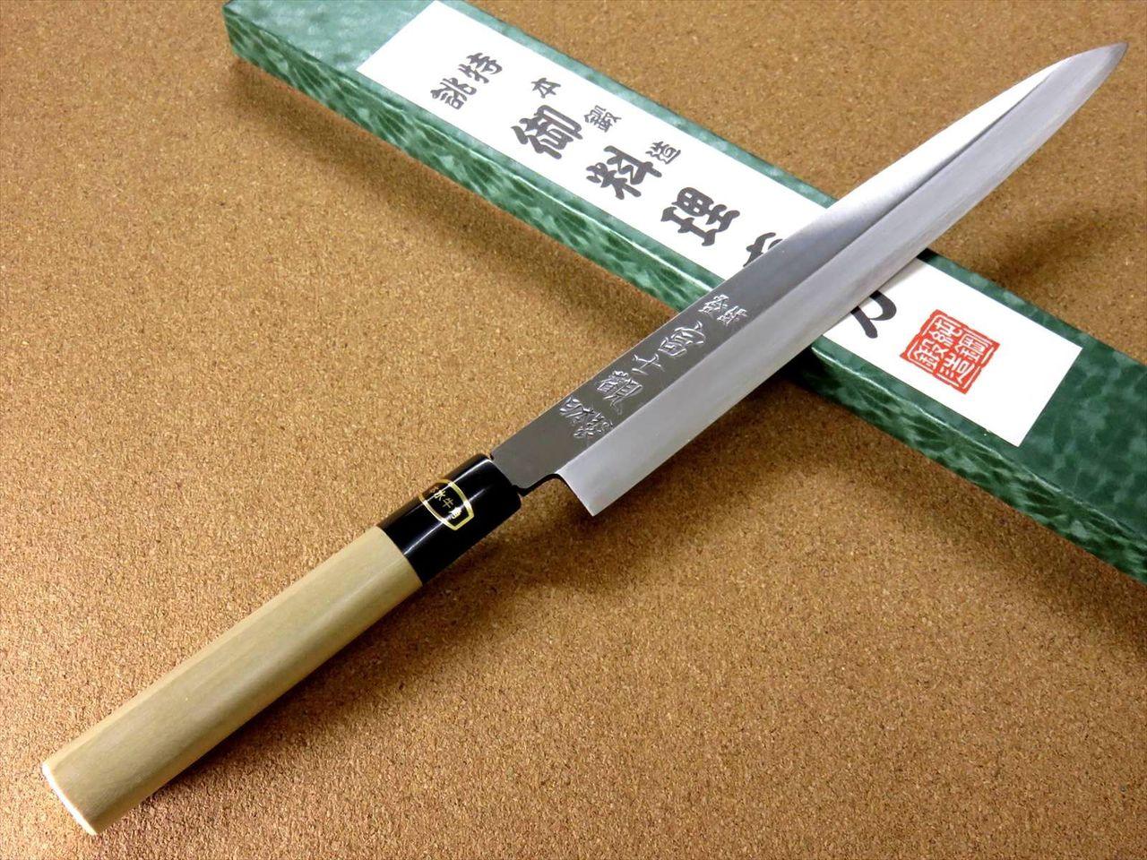 Japanese Kitchen Sashimi Yanagiba Knife 235mm 9.3 inch White Steel 3 SEKI JAPAN