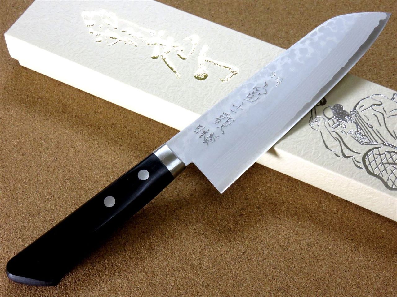 Japanese Kitchen Santoku Knife 170mm 6.7inch VG10 Damascus Multilayer SEKI JAPAN