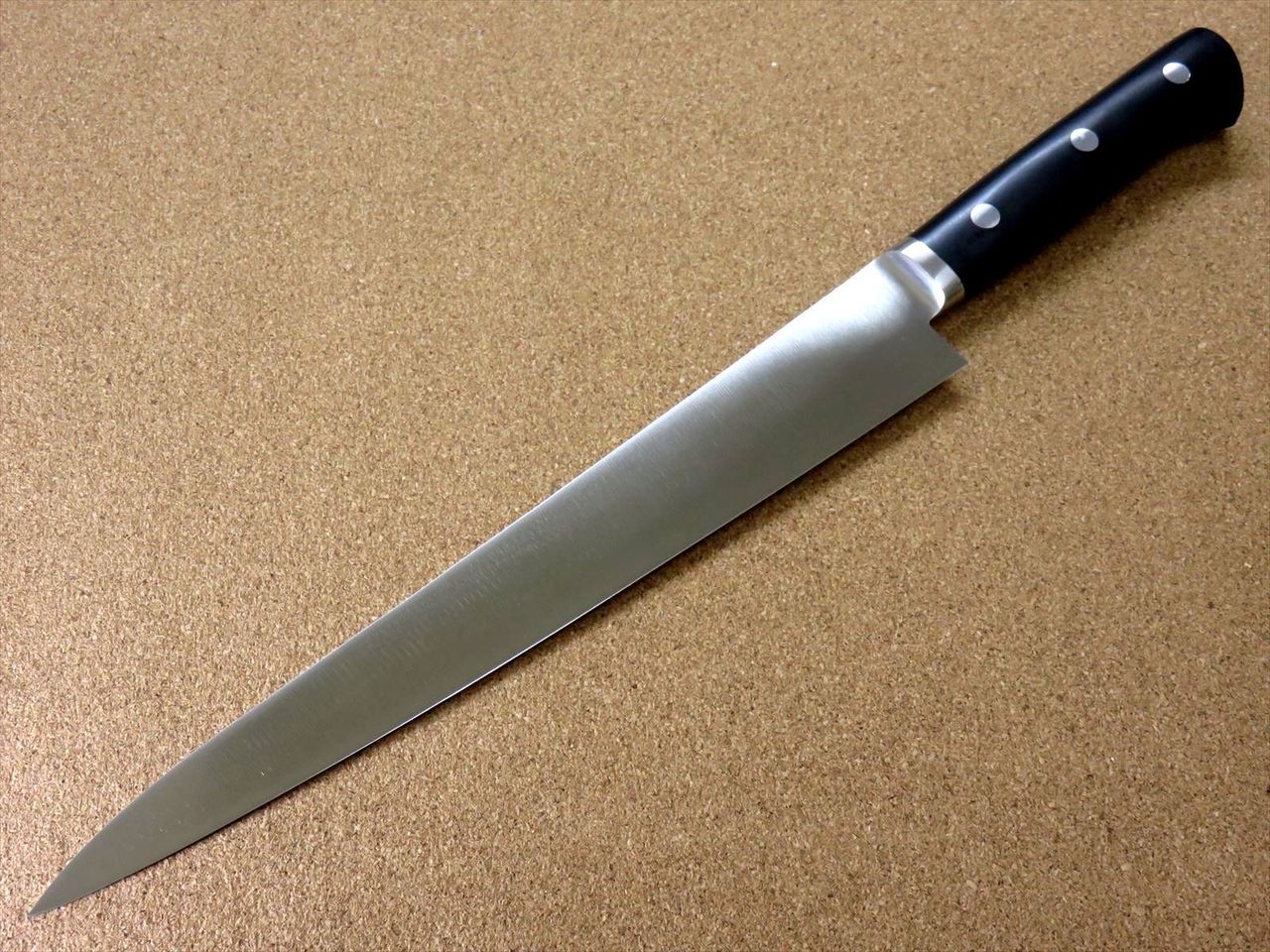 Japanese Masahiro Kitchen Sujihiki Slicing Knife 10.6 inch MV Honyaki SEKI JAPAN