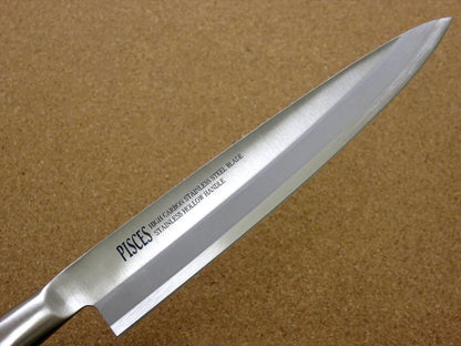 Japanese Pisces Kitchen Sashimi Yanagiba Knife 7.9" Stainless Handle SEKI JAPAN