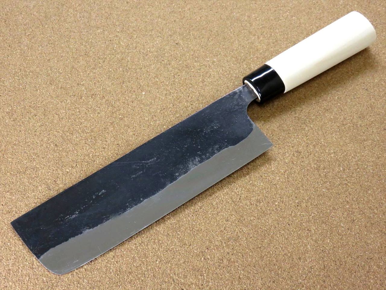 Japanese Kitchen Nakiri Vegetable Knife 7.1 inch Kuro-Uchi Blue Steel #2 JAPAN