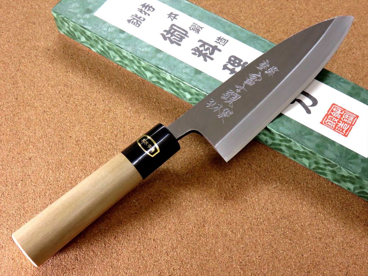 Japanese Kitchen Deba Knife 150mm 5.9 inch White Steel Shirogami #3 SEKI JAPAN