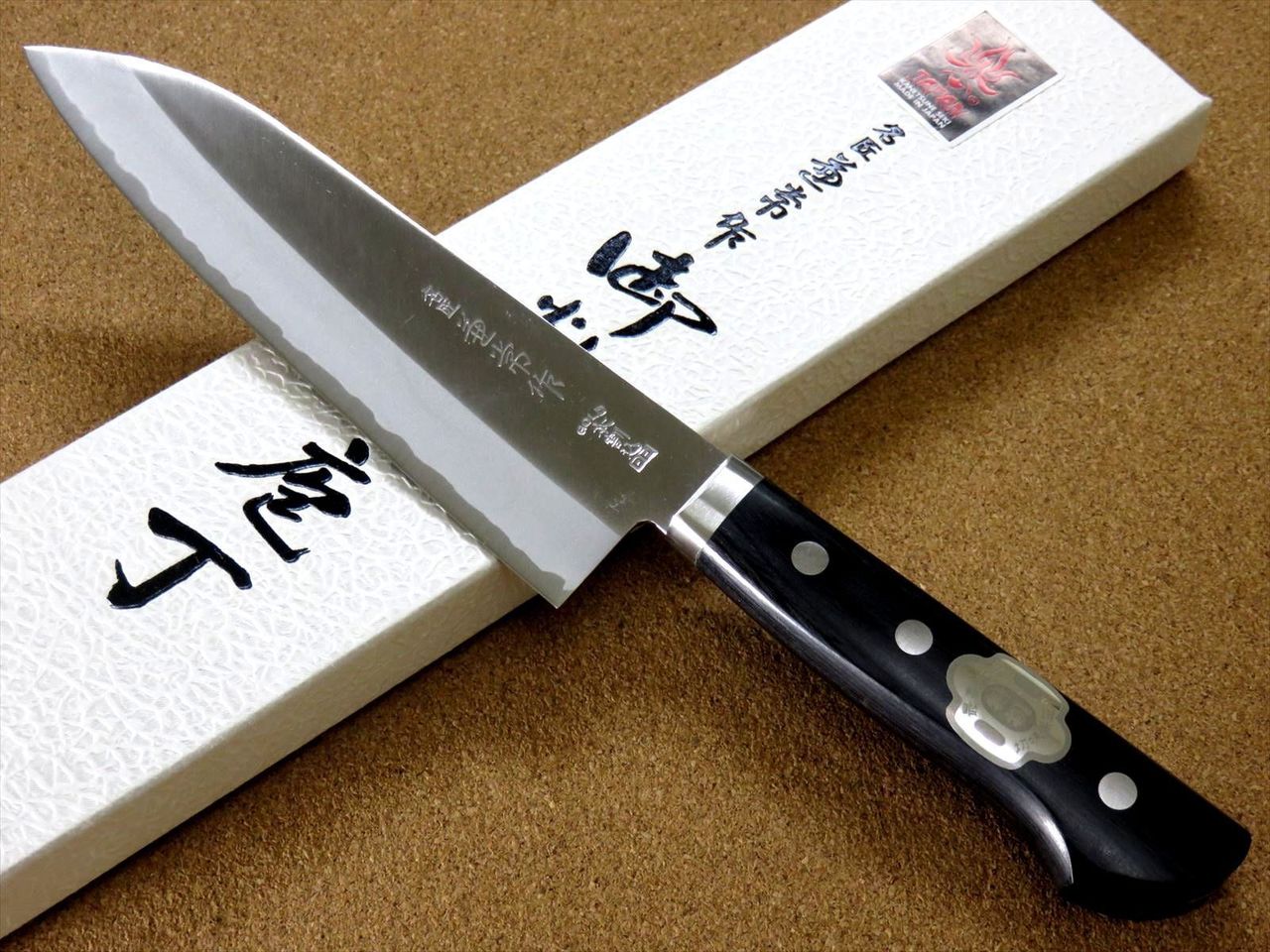 Japanese Kanetsune Kitchen Santoku Knife 165mm 6.5 inch VG10 3 layers SEKI JAPAN