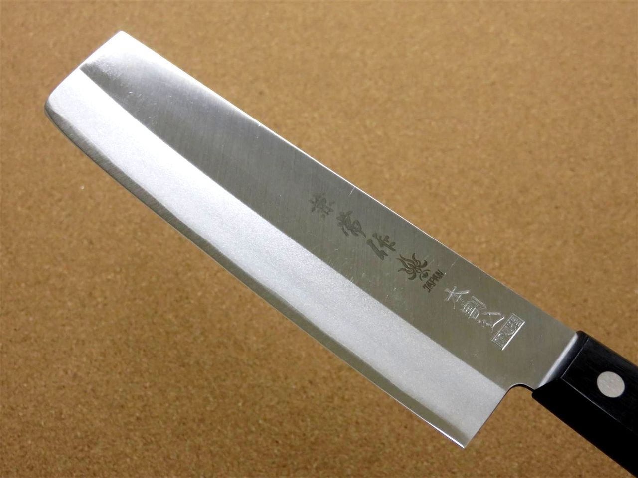 Japanese Kanetsune Kitchen Nakiri Vegetable Knife 6.5" Carbon 3 layer SEKI JAPAN