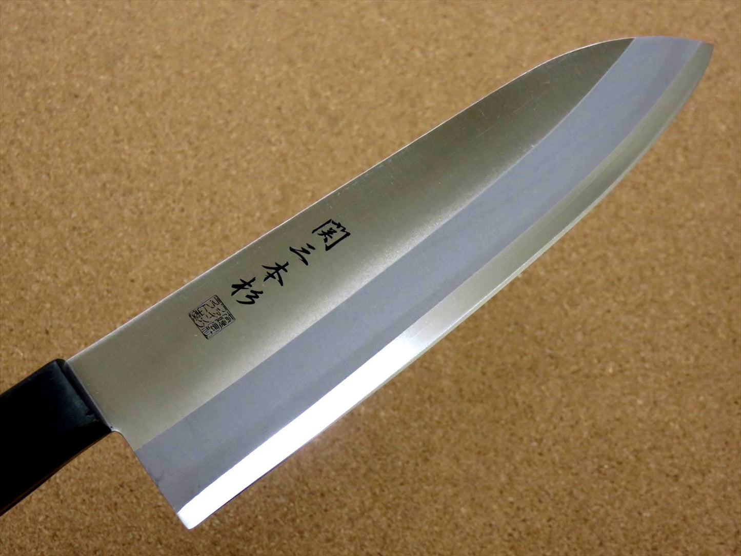 Japanese Fine Craft Seki Sanbonsugi Kitchen Santoku Knife 170mm 7 inch 8A JAPAN