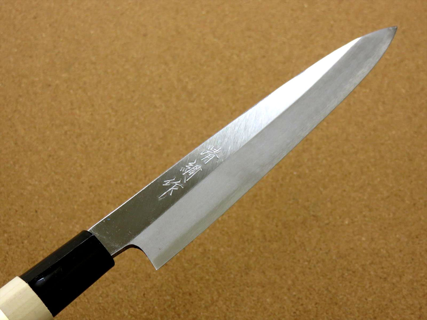 Japanese Kiyotsuna Kitchen Sashimi Yanagiba Knife 180mm 7 in Right handed JAPAN