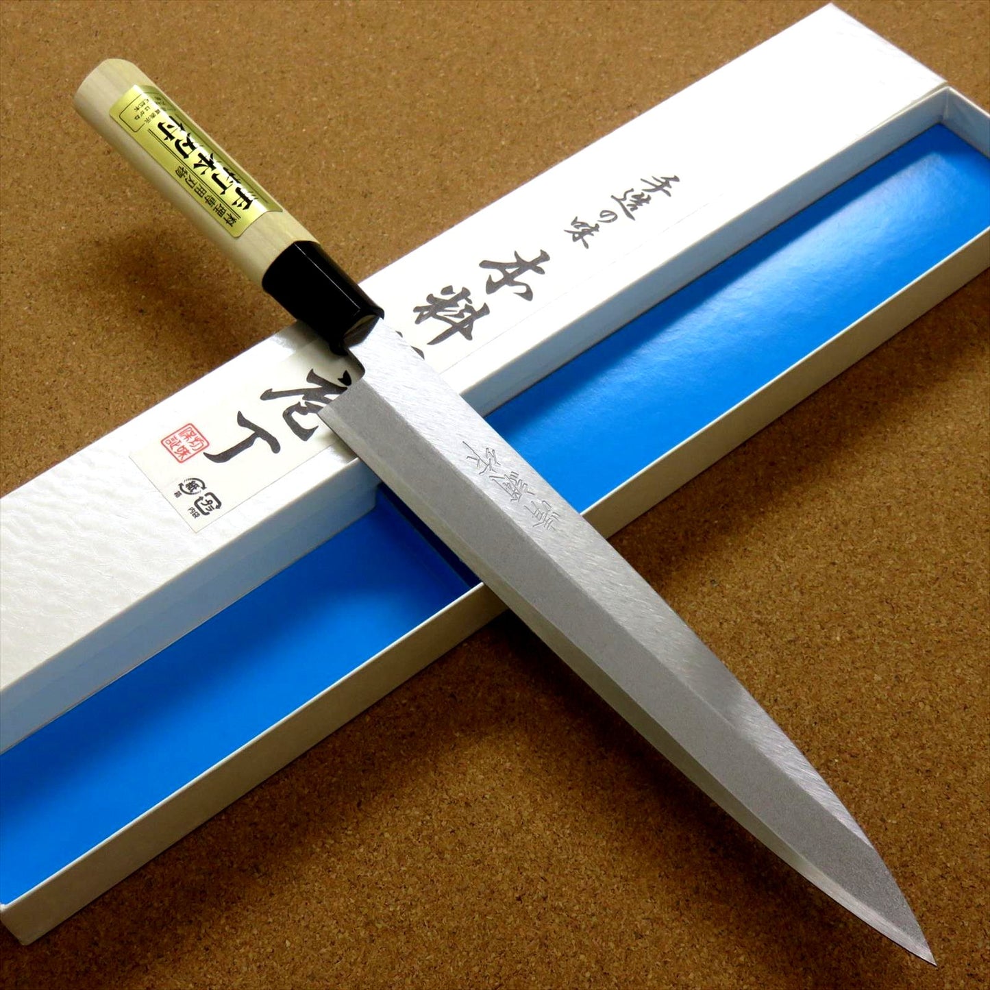 Japanese Kiyotsuna Kitchen Sashimi Yanagiba Knife 210mm 8 in Right handed JAPAN