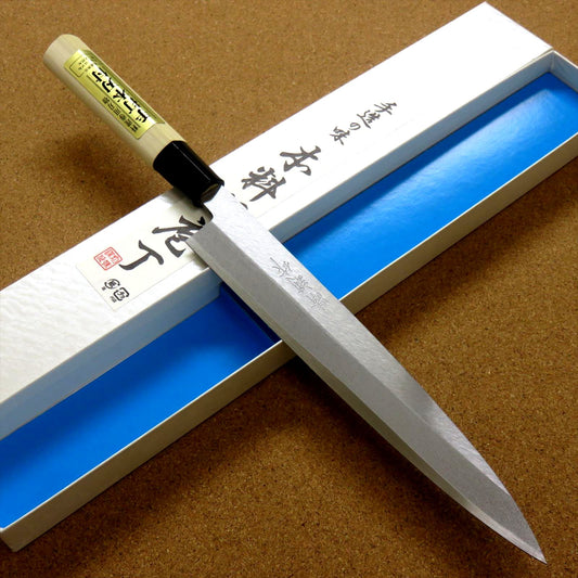 Japanese Kiyotsuna Kitchen Sashimi Yanagiba Knife 210mm 8 in Right handed JAPAN