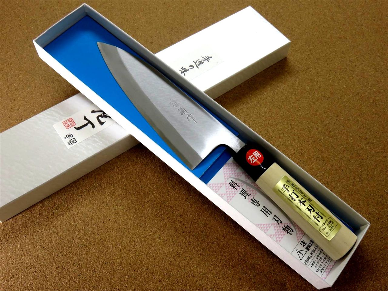 Japanese Kiyotsuna Kitchen Deba Knife 165mm 6.5" Single edged Left handed JAPAN