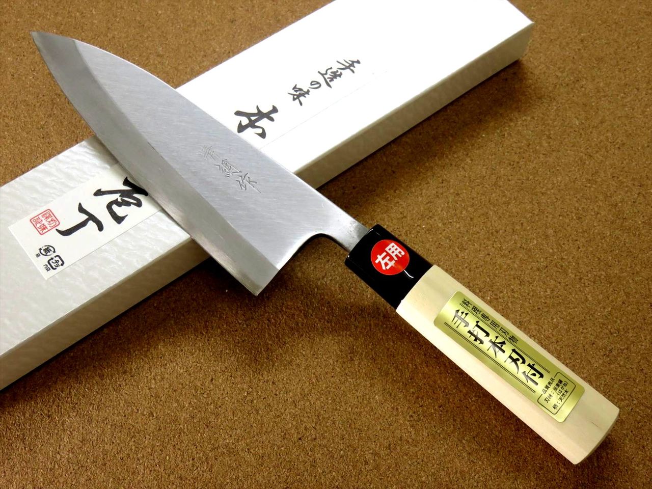 Japanese Kiyotsuna Kitchen Deba Knife 165mm 6.5" Single edged Left handed JAPAN