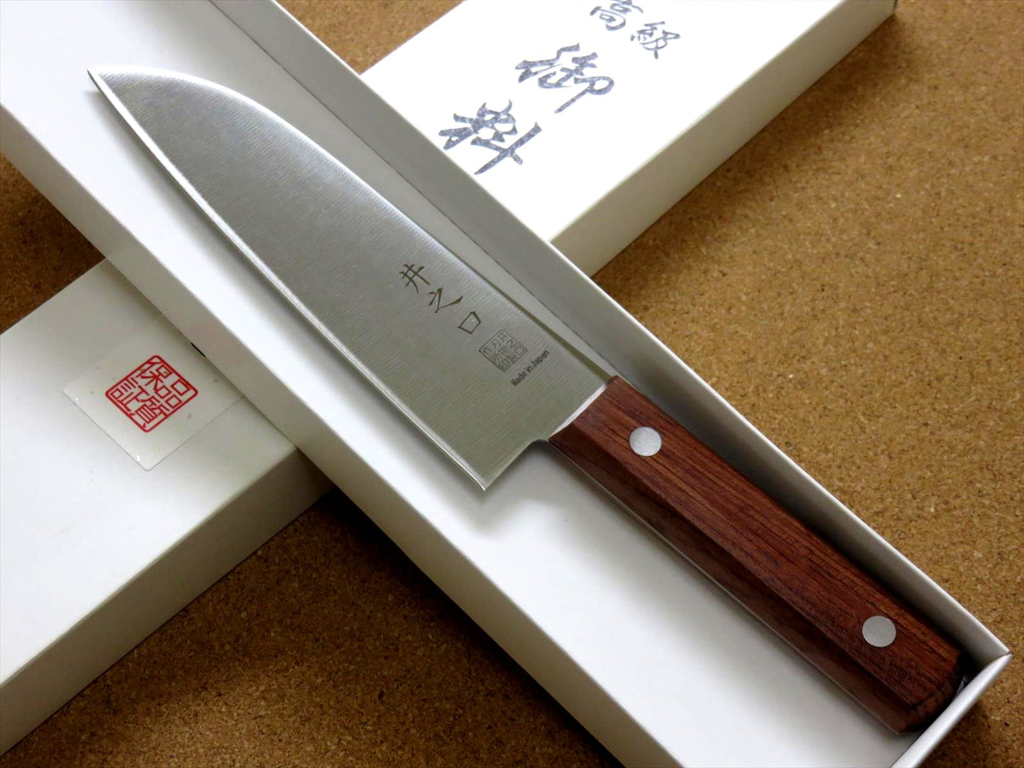 Japanese Kitchen Small Santoku Knife 140mm 5 in Molybdenum AUS-8 Universal JAPAN