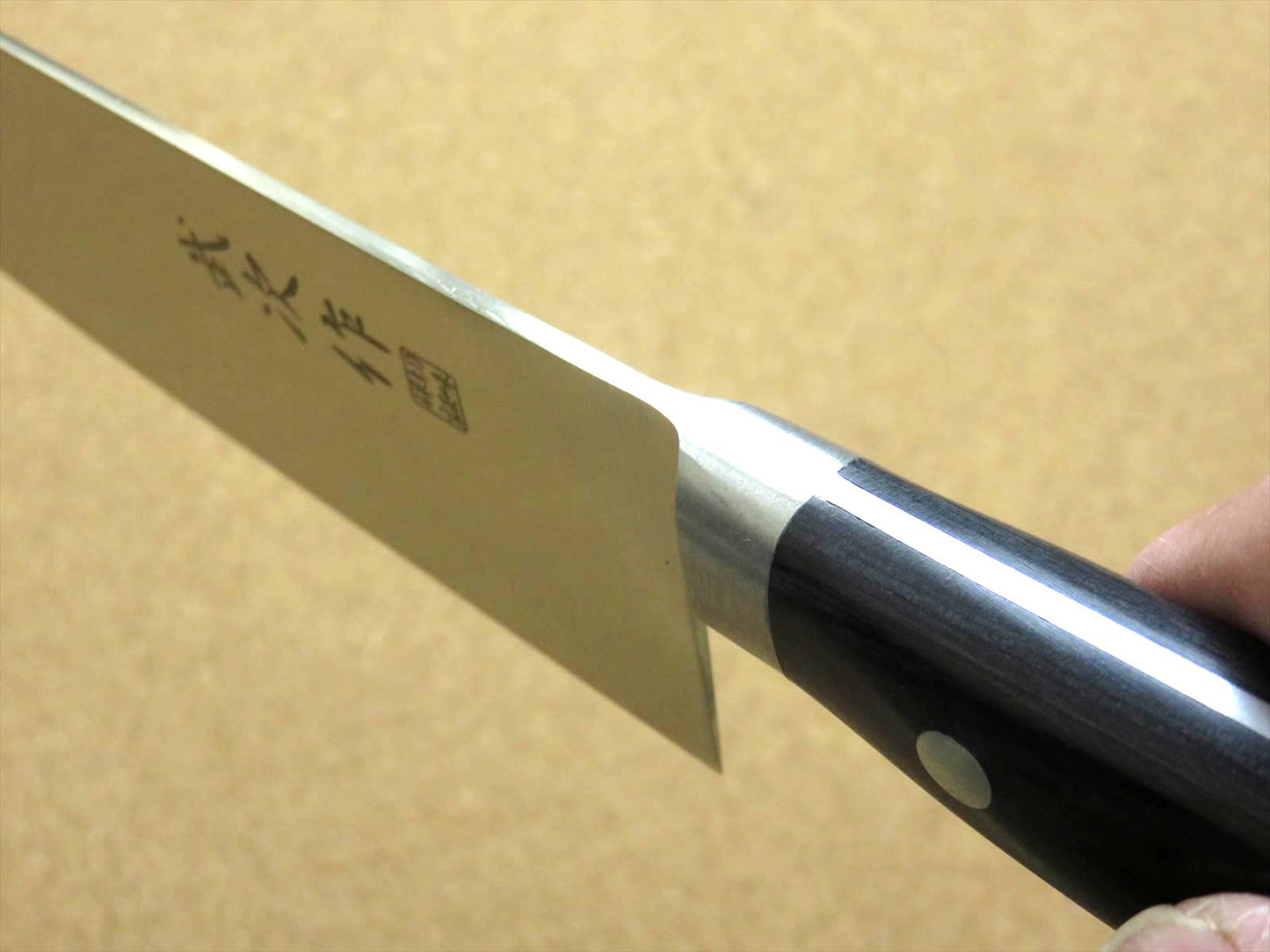 Japanese Kitchen Santoku Knife 165mm 6 inch Meat Fish cut Bolster SEKI JAPAN