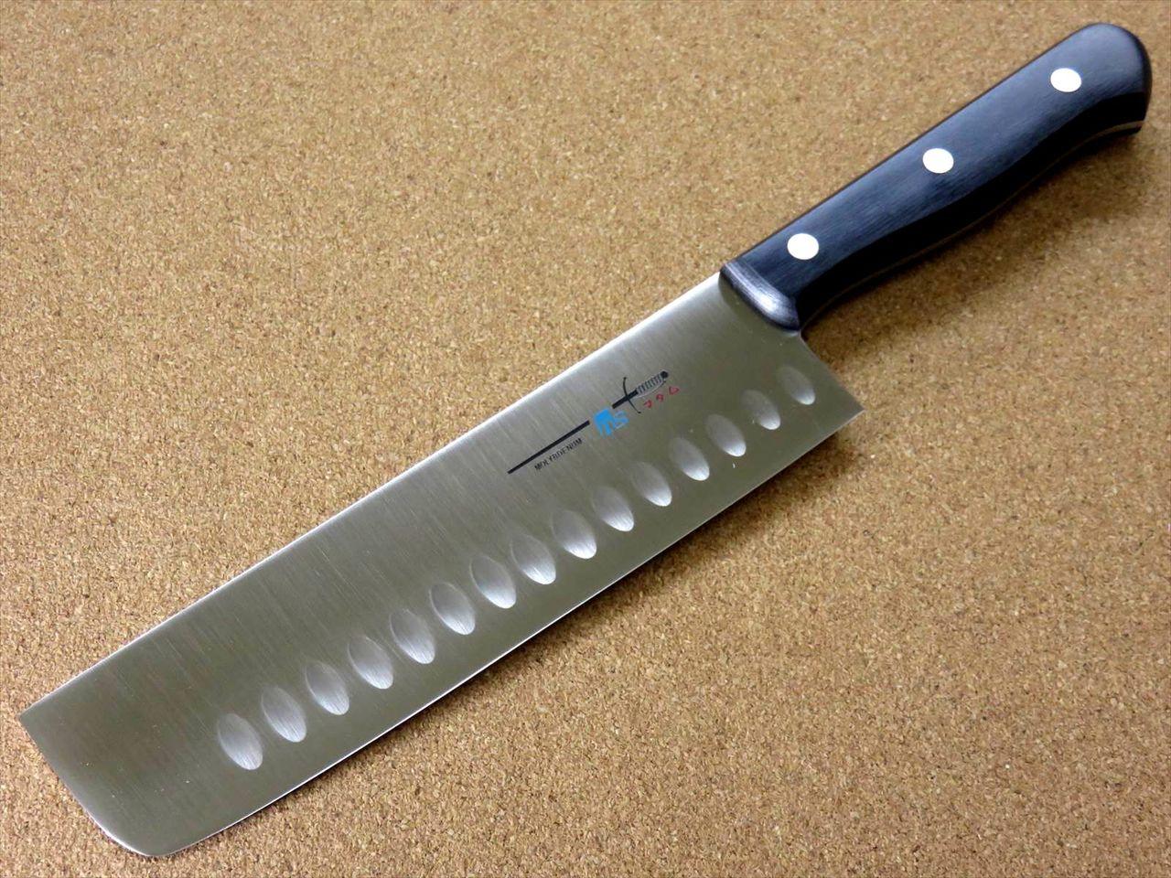 Japanese TS madam Kitchen Dimple Nakiri Vegetable Knife 175mm 7 inch SEKI JAPAN