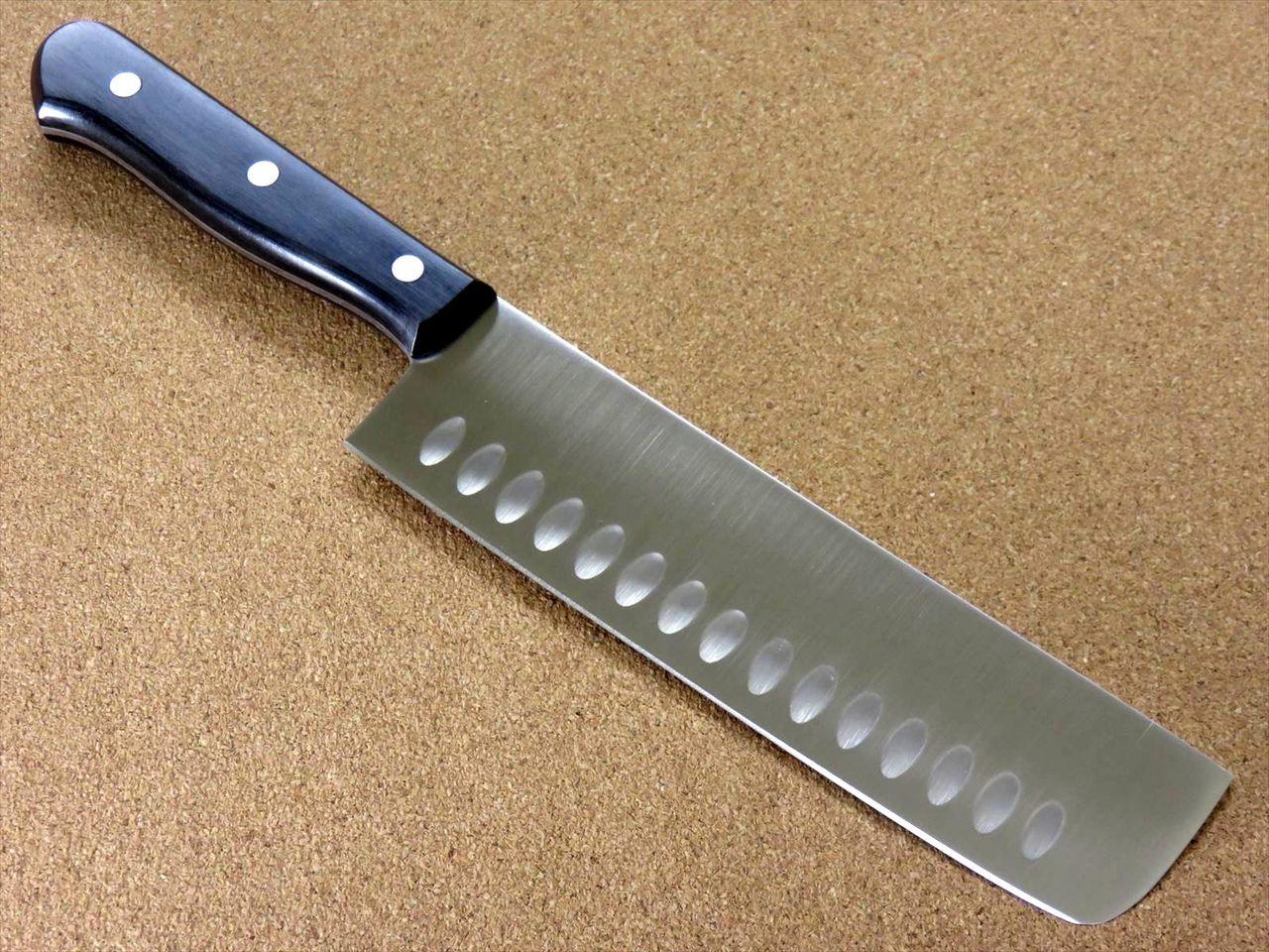 Japanese TS madam Kitchen Dimple Nakiri Vegetable Knife 175mm 7 inch SEKI JAPAN