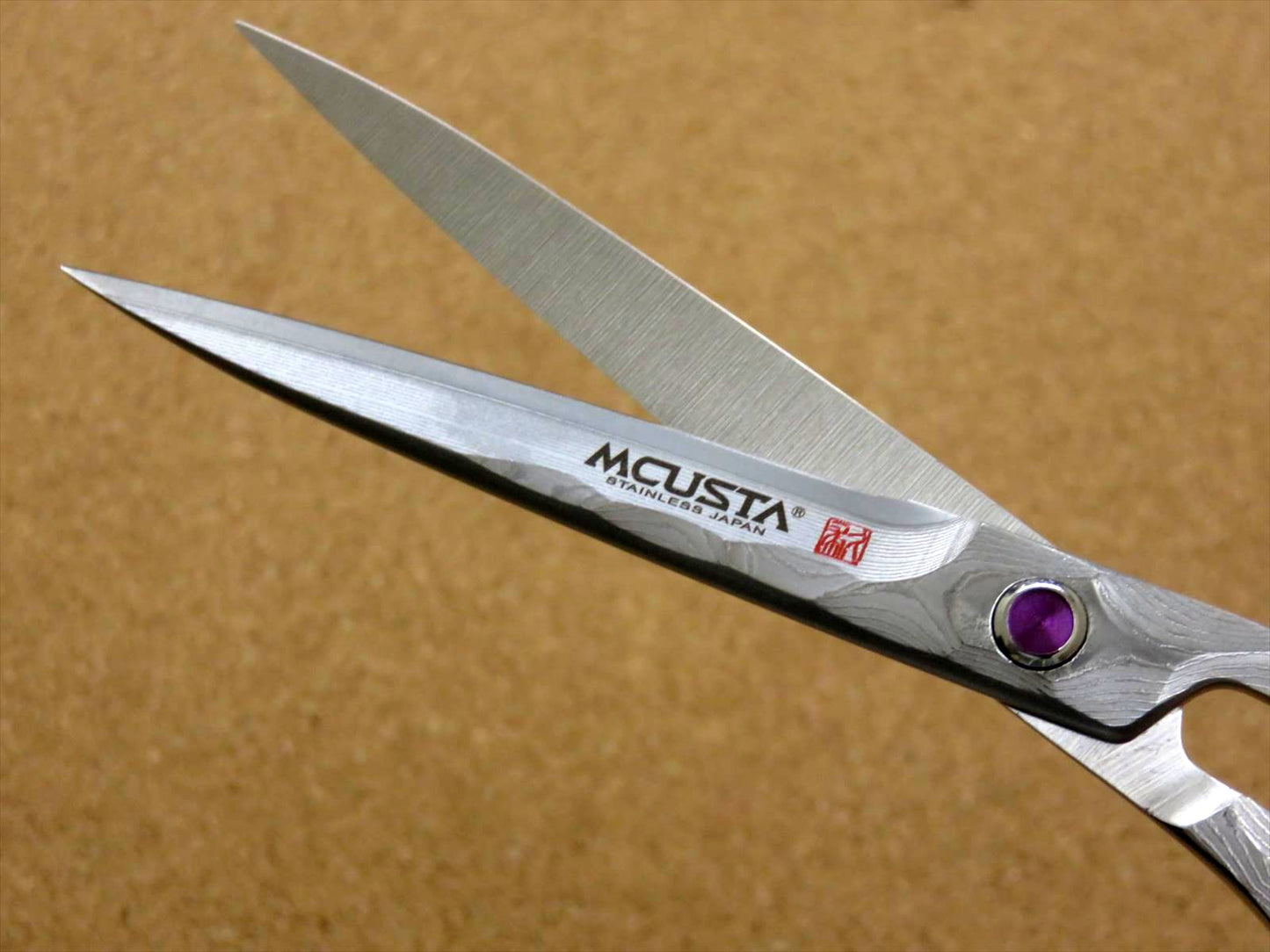 Japanese Cutlery MCUSTA Sakura Damascus Scissors 32 Layers VG-10 Blade JAPAN