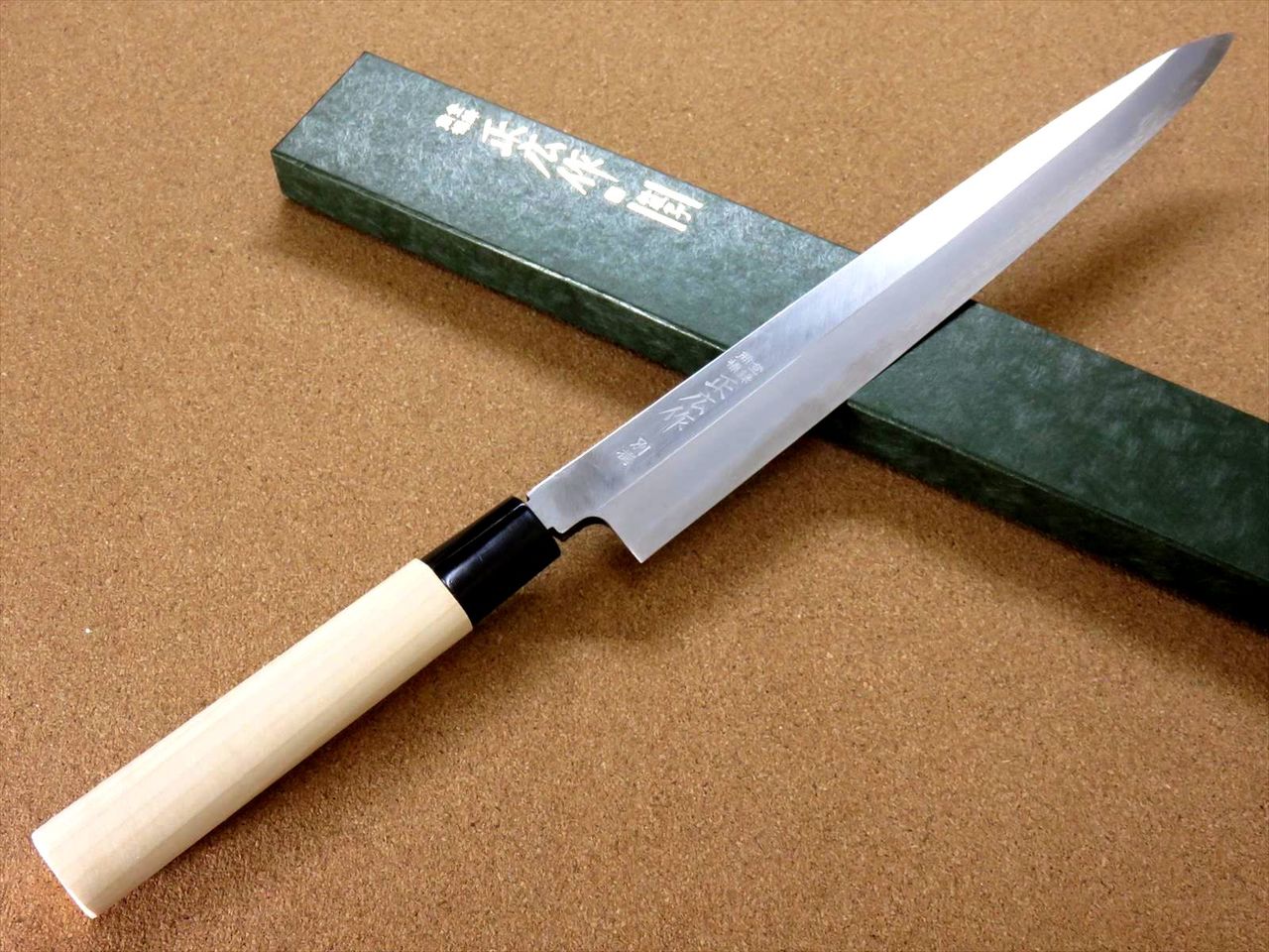 Japanese Masahiro Kitchen Sashimi Yanagiba Knife 11.8" Yellow Steel SEKI JAPAN