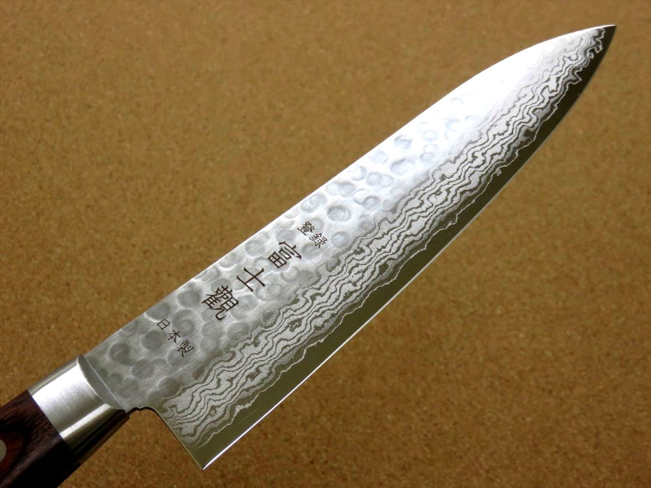 Japanese FUJIMI Kitchen Chef Knife 7" Hammer Forged VG-10 Damascus From JAPAN