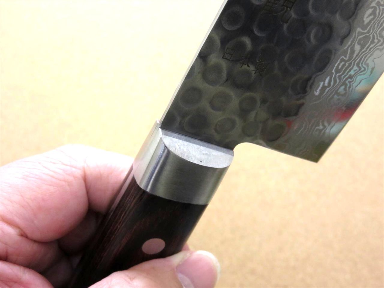 Japanese FUJIMI Kitchen Chef Knife 10.6" Hammer Forged VG-10 Damascus From JAPAN