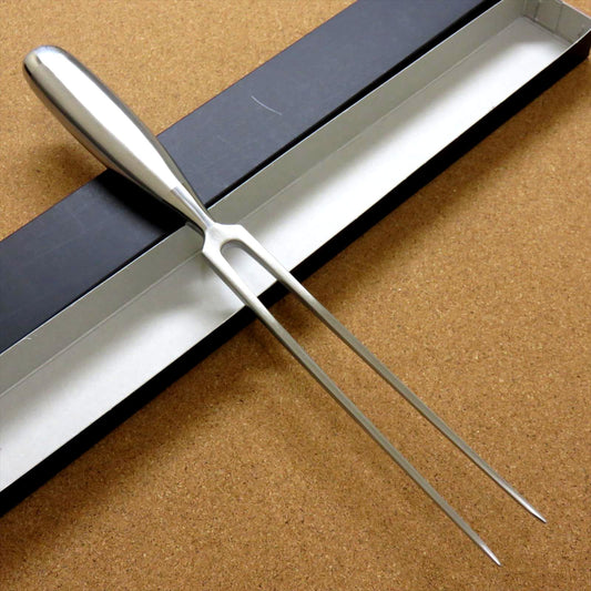 Japanese Kitchen Carving Fork 315mm 12 in All Stainless Steel Handle SEKI JAPAN