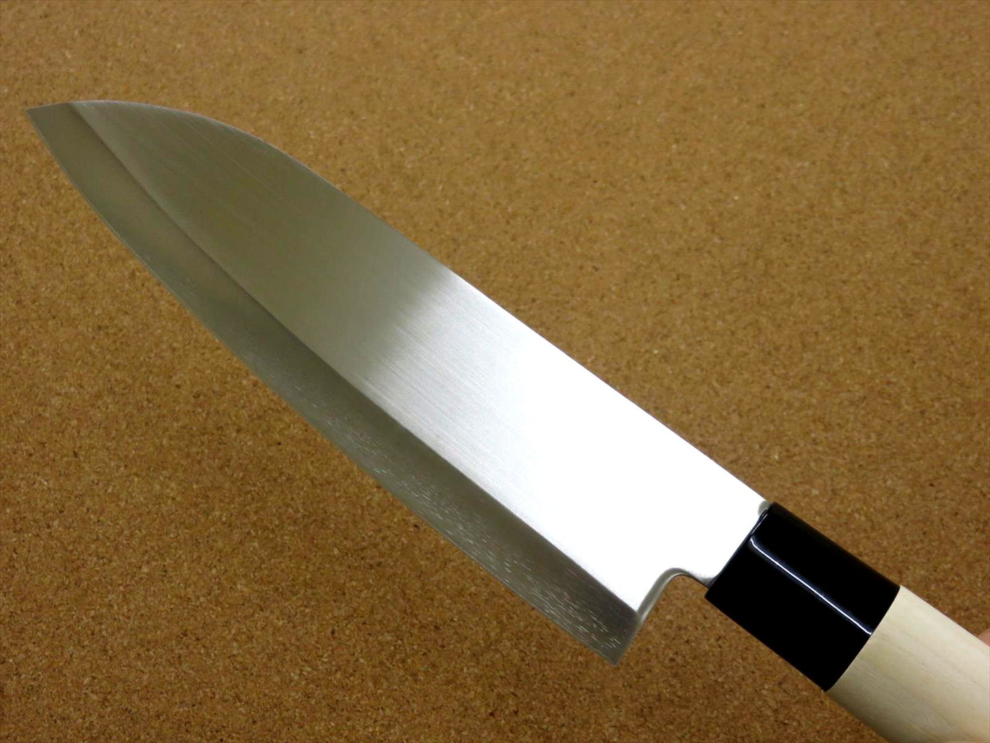Japanese Masamune Kitchen Santoku Knife 170mm 7" Natural Wood Handle SEKI JAPAN