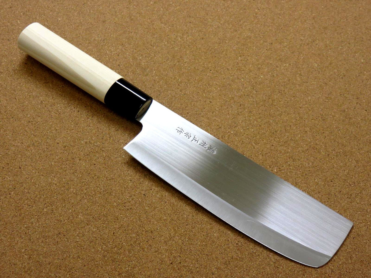 Japanese Masamune Kitchen Nakiri Knife 160mm 6" Natural Wood Handle SEKI JAPAN