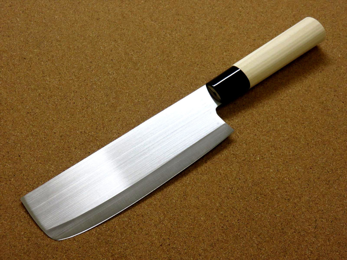 Japanese Masamune Kitchen Nakiri Knife 160mm 6" Natural Wood Handle SEKI JAPAN