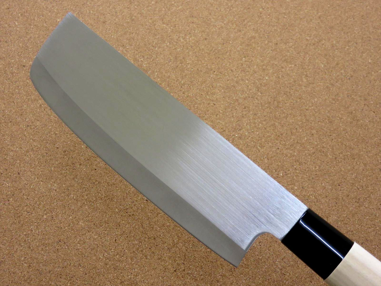 Japanese Masamune Kitchen Nakiri Knife 160mm 6" Natural Wood Handle SEKI JAPAN