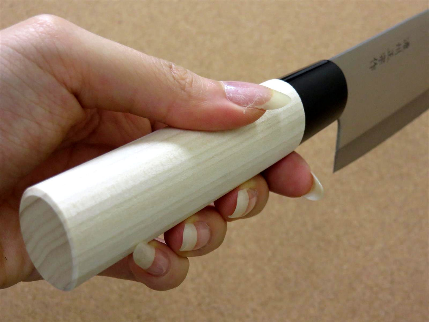 Japanese Masamune Kitchen Nakiri Knife 160mm 6" Natural Wood Handle SEKI JAPAN