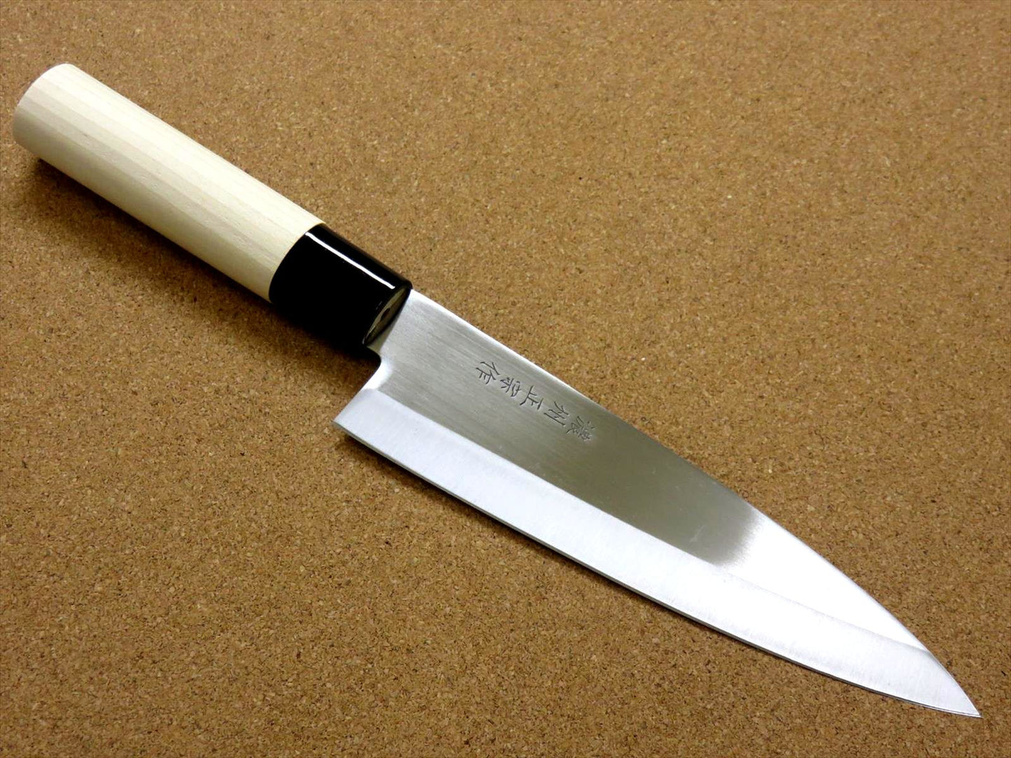 Japanese Masamune Kitchen Chef's Knife 170mm 7 in Natural Wood Handle SEKI JAPAN