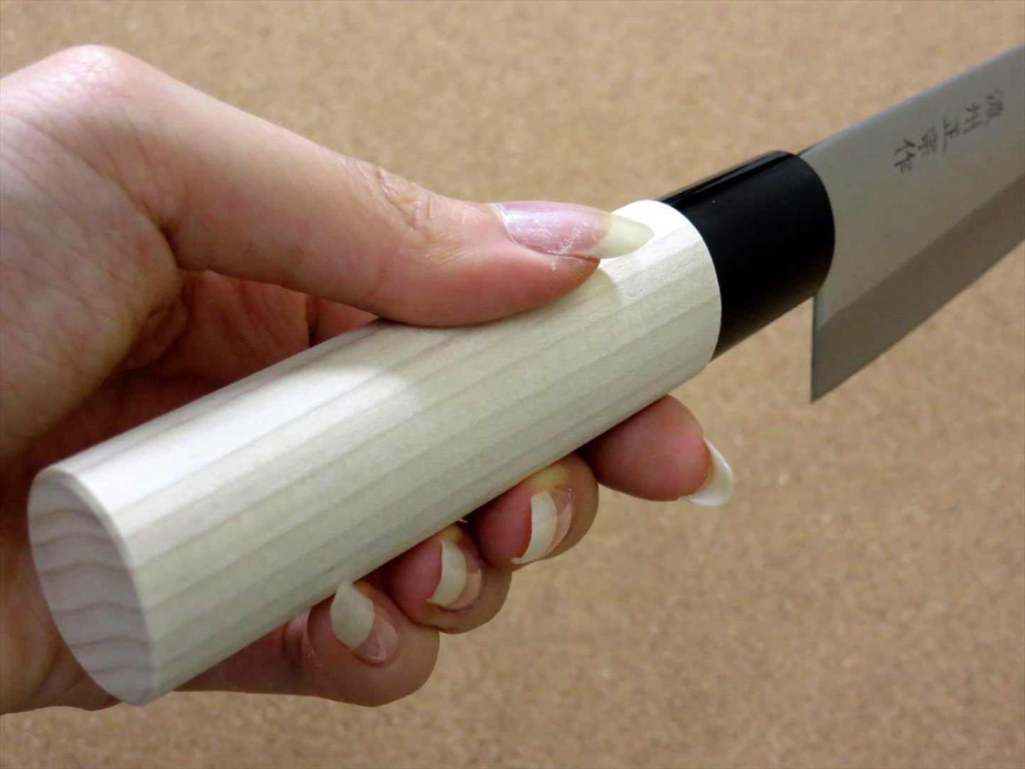 Japanese Masamune Kitchen Chef's Knife 170mm 7 in Natural Wood Handle SEKI JAPAN