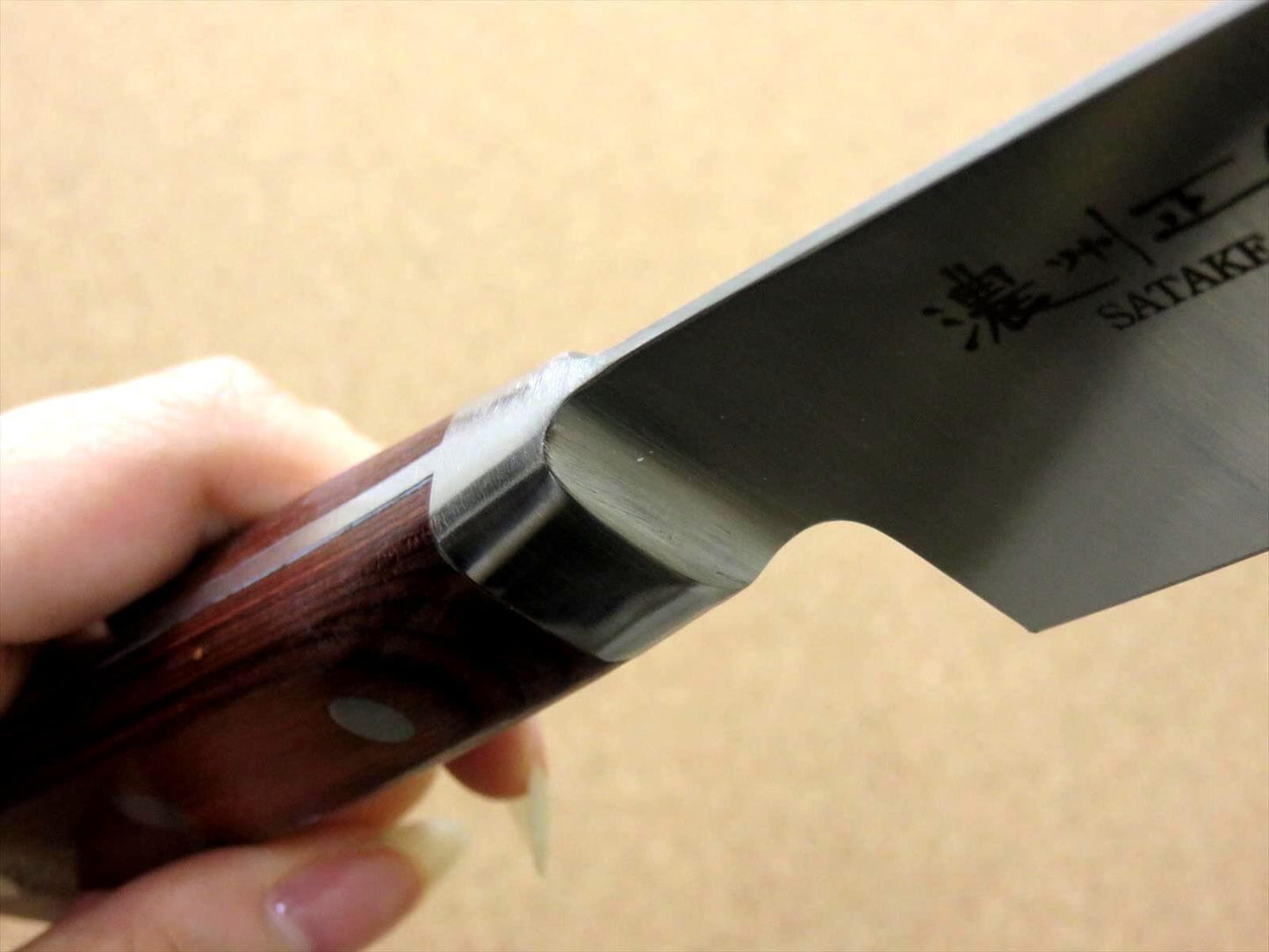 Japanese Masamune Kitchen Chef's Knife 180mm 7 inch Brown Plywood SEKI JAPAN