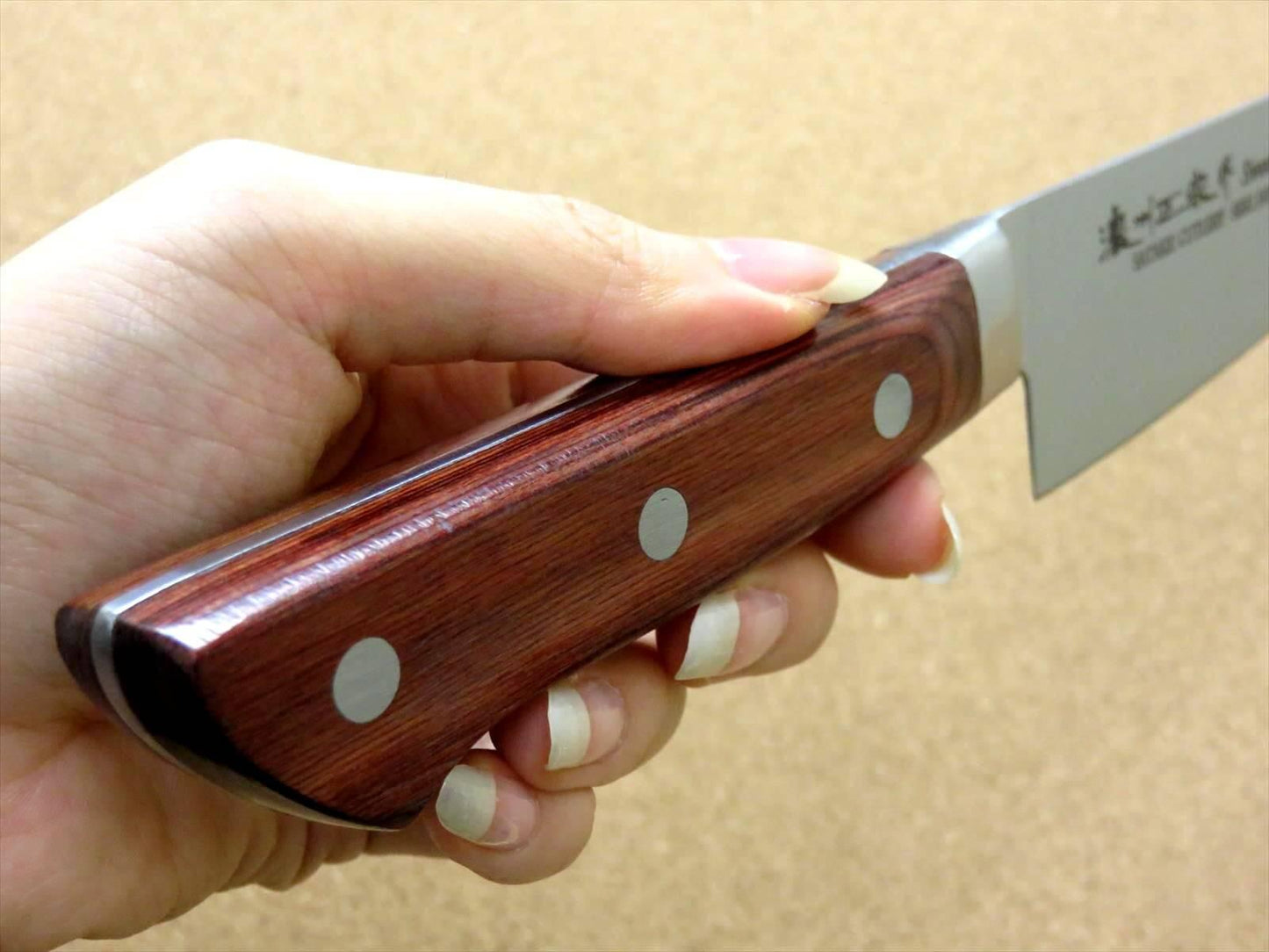 Japanese Masamune Kitchen Chef's Knife 180mm 7 inch Brown Plywood SEKI JAPAN
