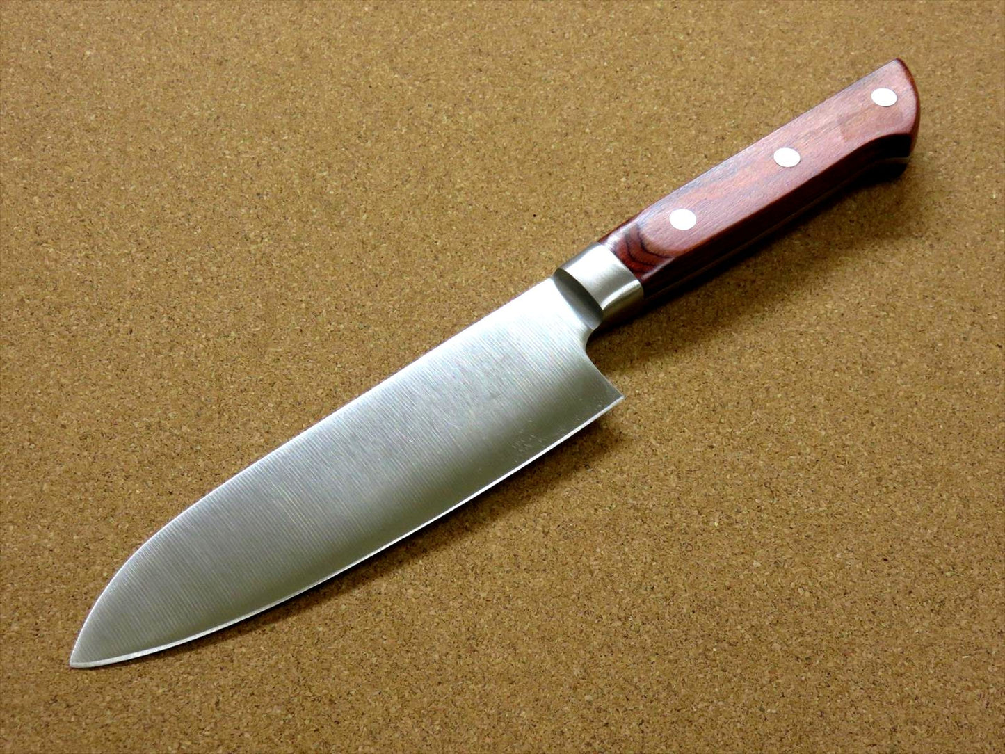 Japanese Masamune Kitchen Small Santoku Knife 150mm 6" Brown Plywood SEKI JAPAN