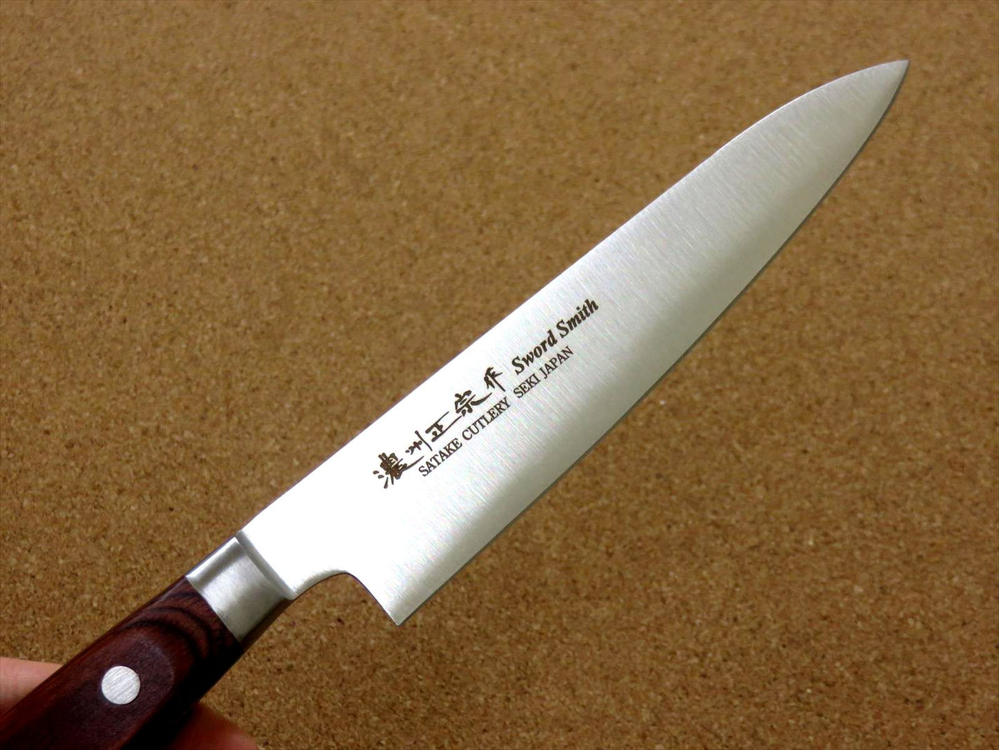 Japanese Masamune Kitchen Utility Knife 135mm 5 inch Brown Plywood SEKI JAPAN