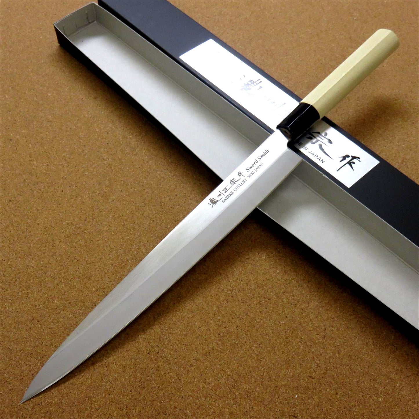 Japanese Masamune Kitchen Sashimi Knife 10" Single edged Left handed SEKI JAPAN