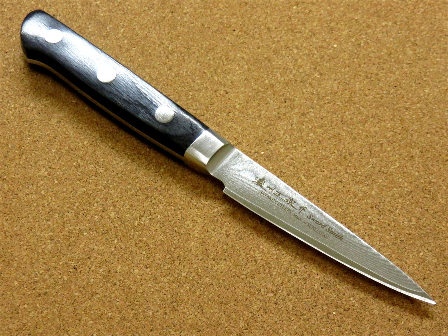 Japanese Masamune Kitchen Paring Knife 90mm 3 inch Damascus 69 Layers SEKI JAPAN