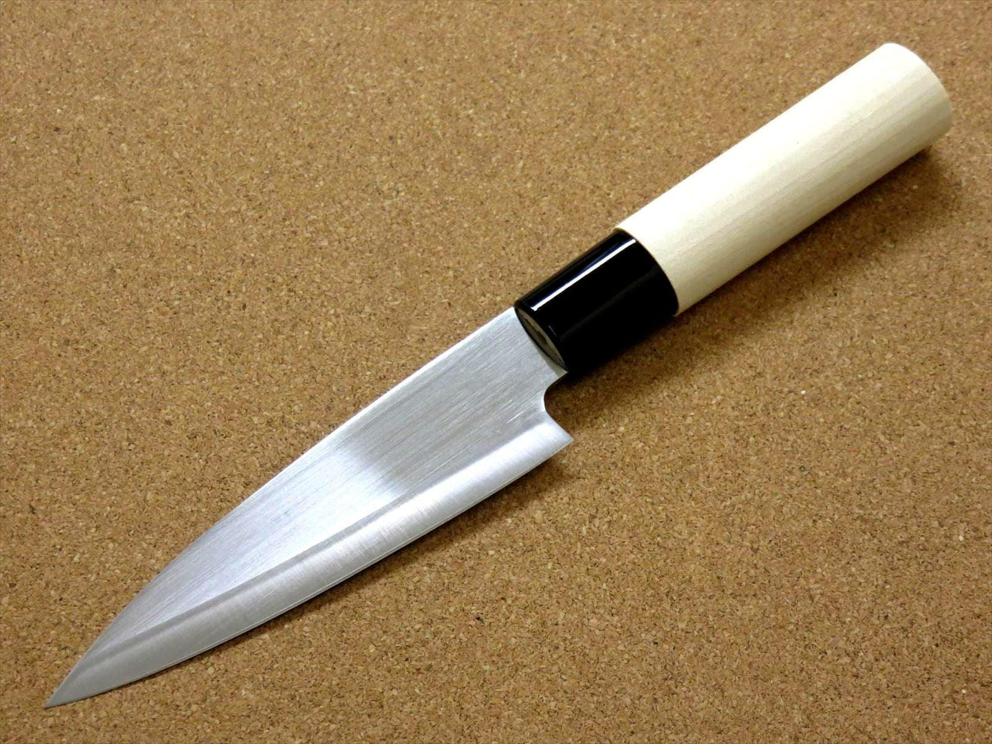 Japanese Masamune Kitchen Utility Knife 5 inch Natural Wood Handle SEKI JAPAN