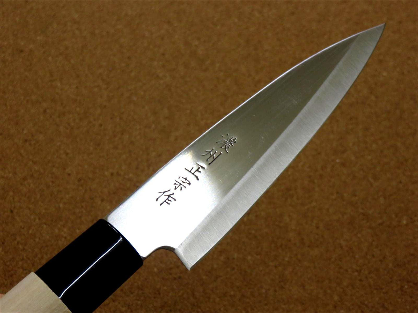 Japanese Masamune Kitchen Utility Knife 5 inch Natural Wood Handle SEKI JAPAN