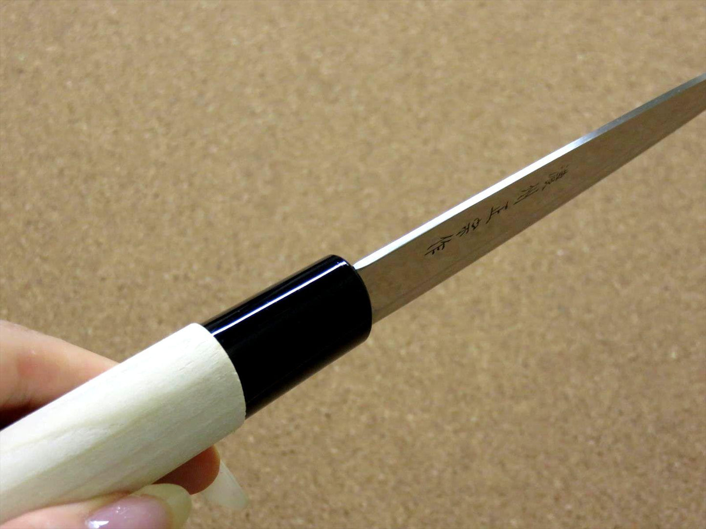 Japanese Masamune Kitchen Utility Knife 5 inch Natural Wood Handle SEKI JAPAN