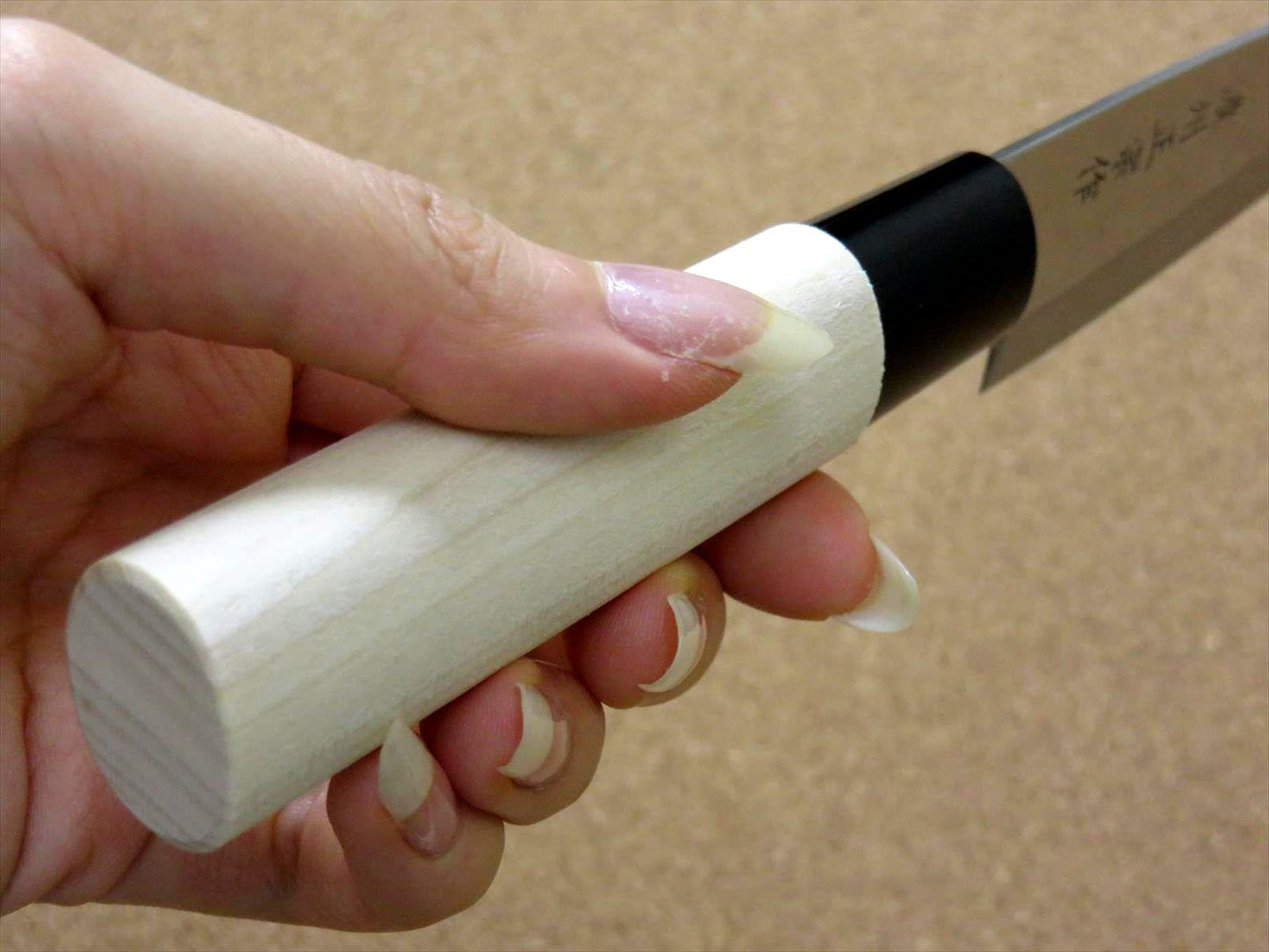 Japanese Masamune Kitchen Utility Knife 5 inch Natural Wood Handle SEKI JAPAN